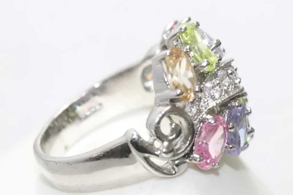 Sterling Silver Multi Stone Ring - image 4