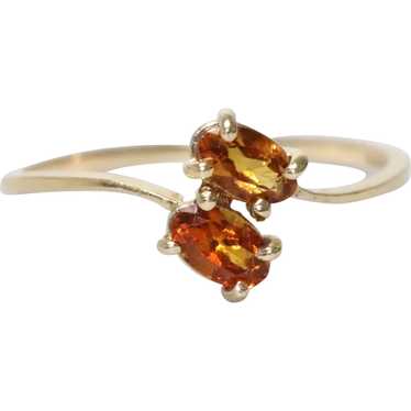 14KT Yellow Gold .42 CT Yellow Citrine Ring - image 1