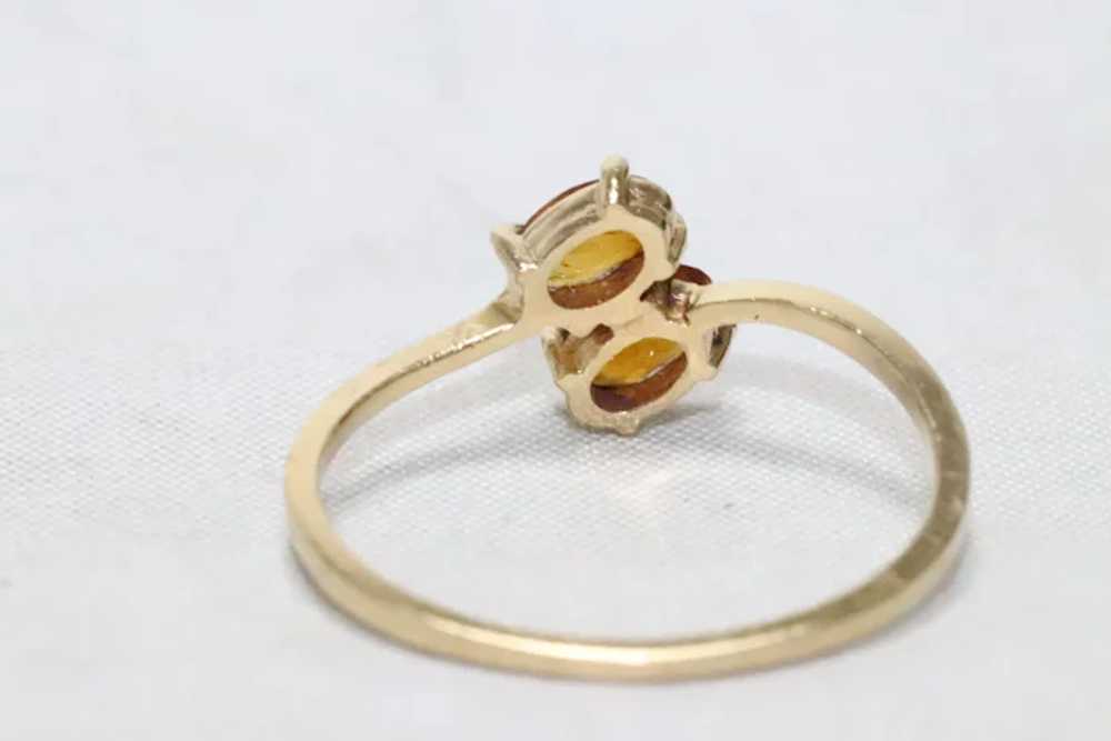 14KT Yellow Gold .42 CT Yellow Citrine Ring - image 3