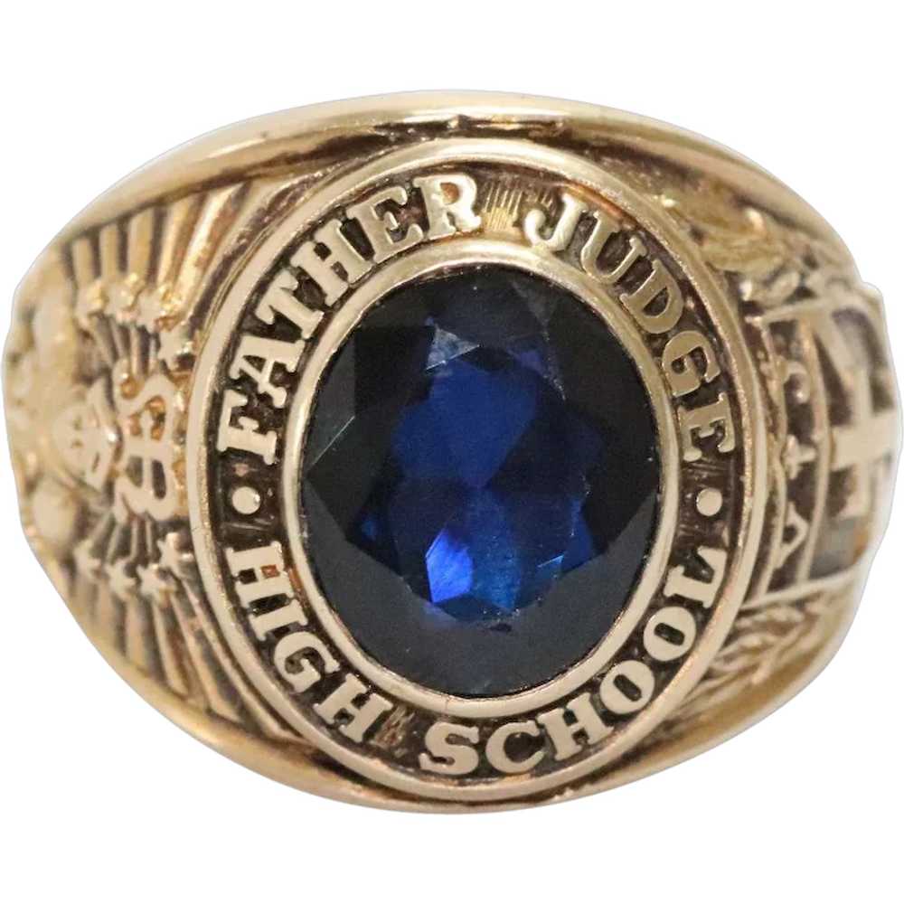 Vintage Jostens 10KT Yellow Gold Father Judge Sch… - image 1