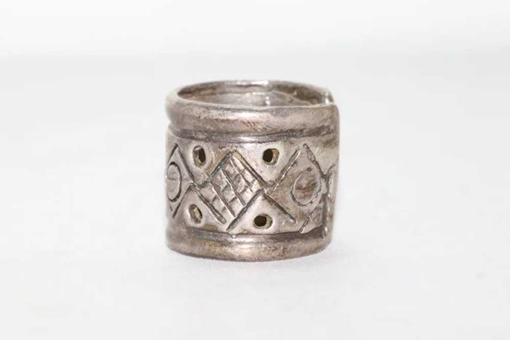 Vintage Sterling Silver Band Ring - image 2
