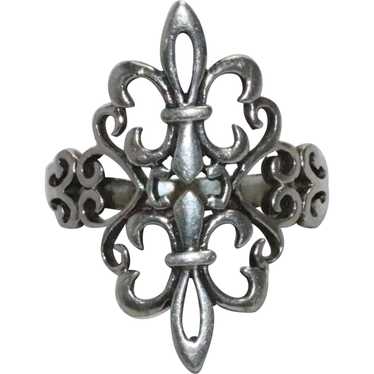 Vintage Sterling Silver Fleur-de-lis Ring