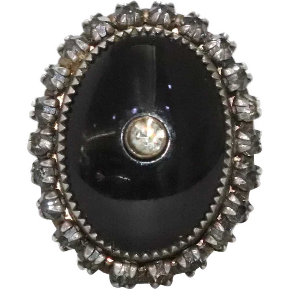 Sterling Silver Black Onyx Ring - image 1