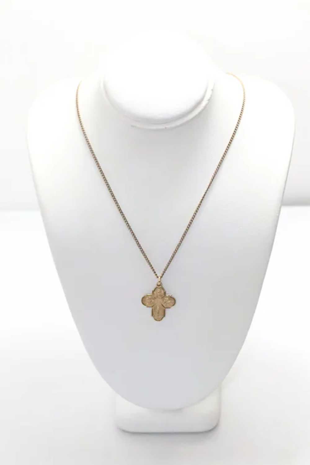 14 KT Gold Filled Religious Necklace - image 2
