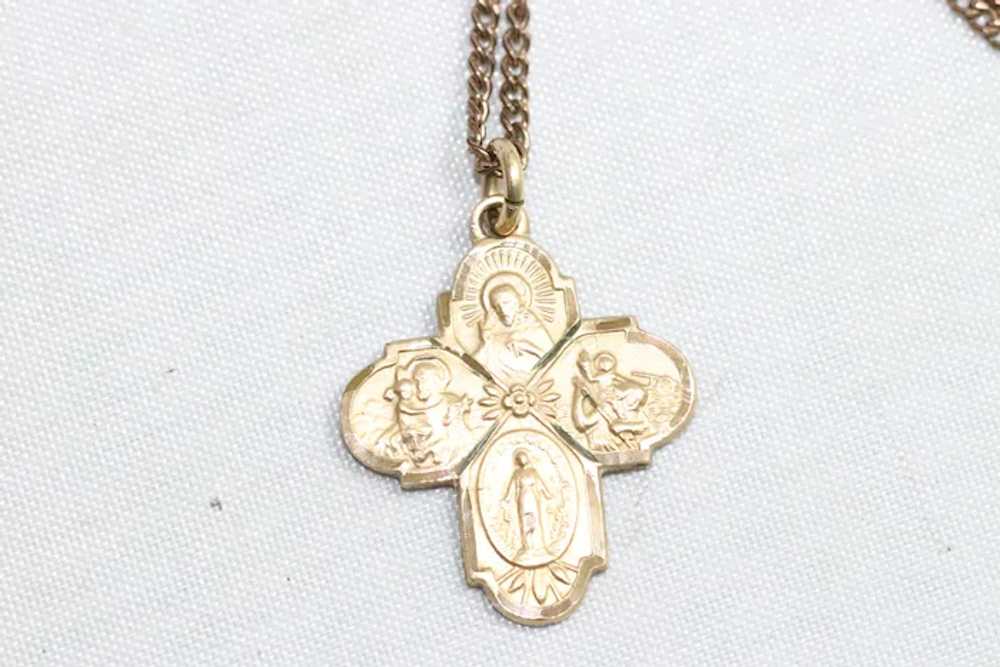 14 KT Gold Filled Religious Necklace - image 4