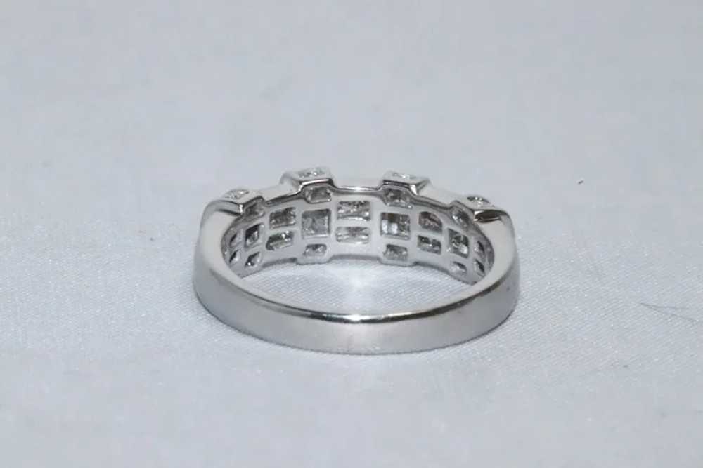 14KT White Gold Channel Set Invisible Set Princes… - image 3