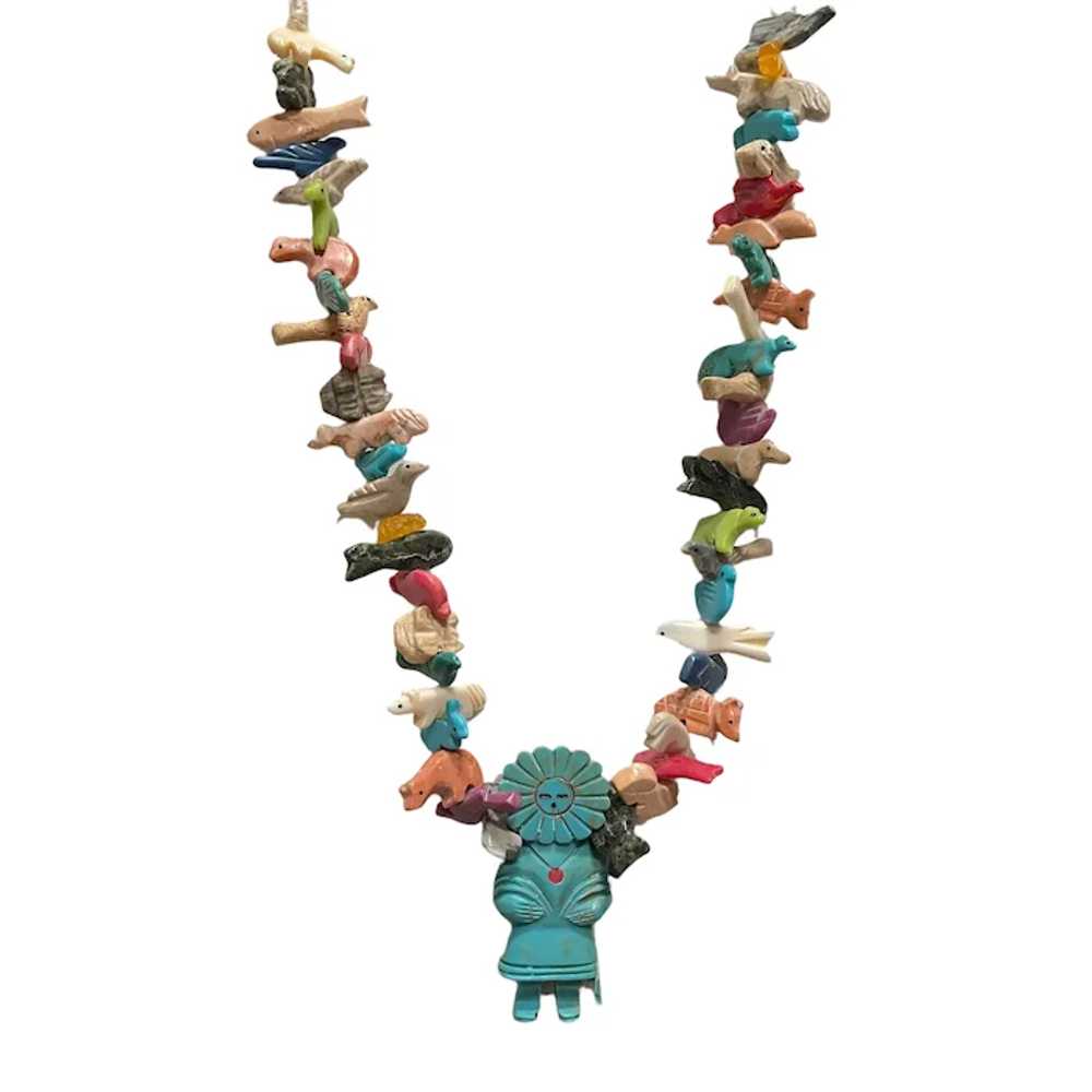 Turquoise Kachina Fetish Necklace - image 5