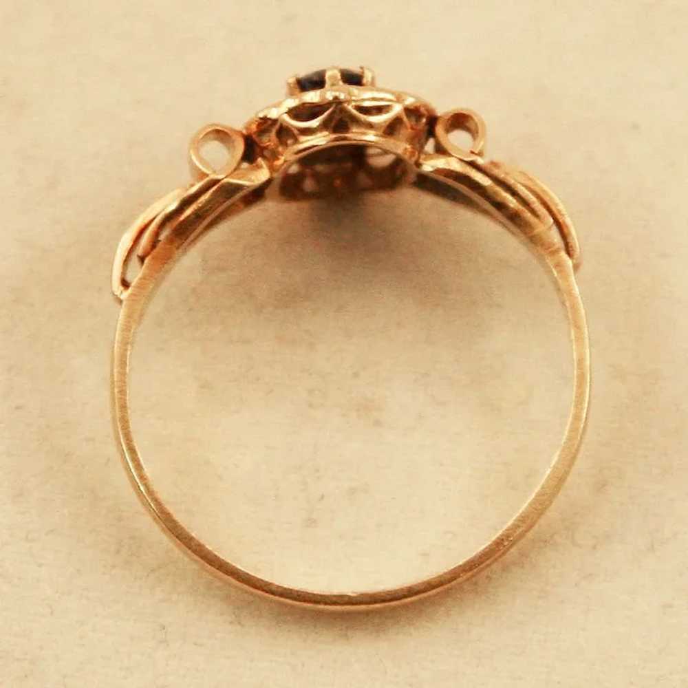 Very Feminine Antique 18K Gold Sapphire and Old R… - image 9