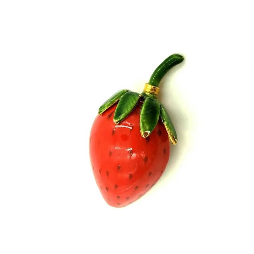 Robert Originals Enameled Red Strawberry Scatter … - image 11