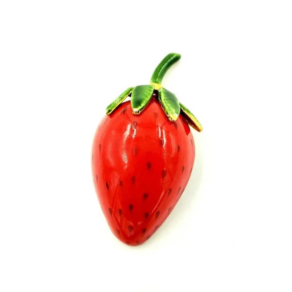 Robert Originals Enameled Red Strawberry Scatter … - image 5