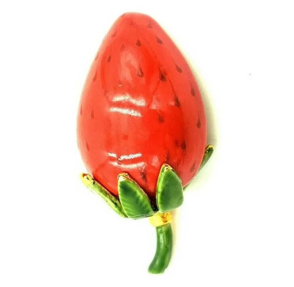 Robert Originals Enameled Red Strawberry Scatter … - image 7