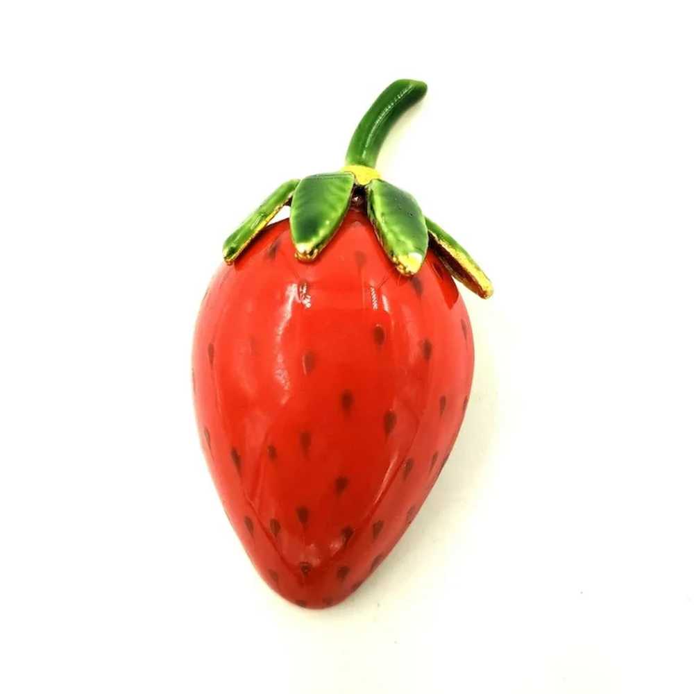 Robert Originals Enameled Red Strawberry Scatter … - image 9