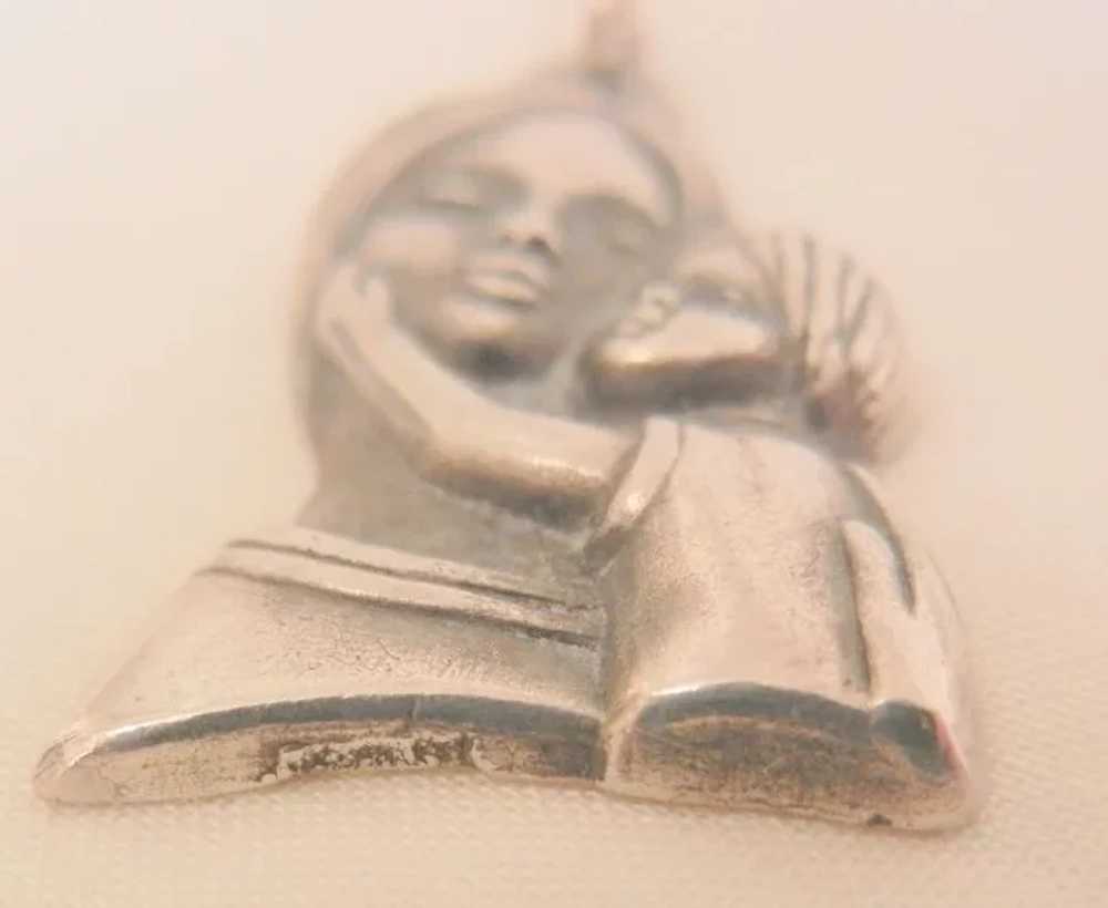 Lovely vintage sterling mother and child Pendant … - image 7