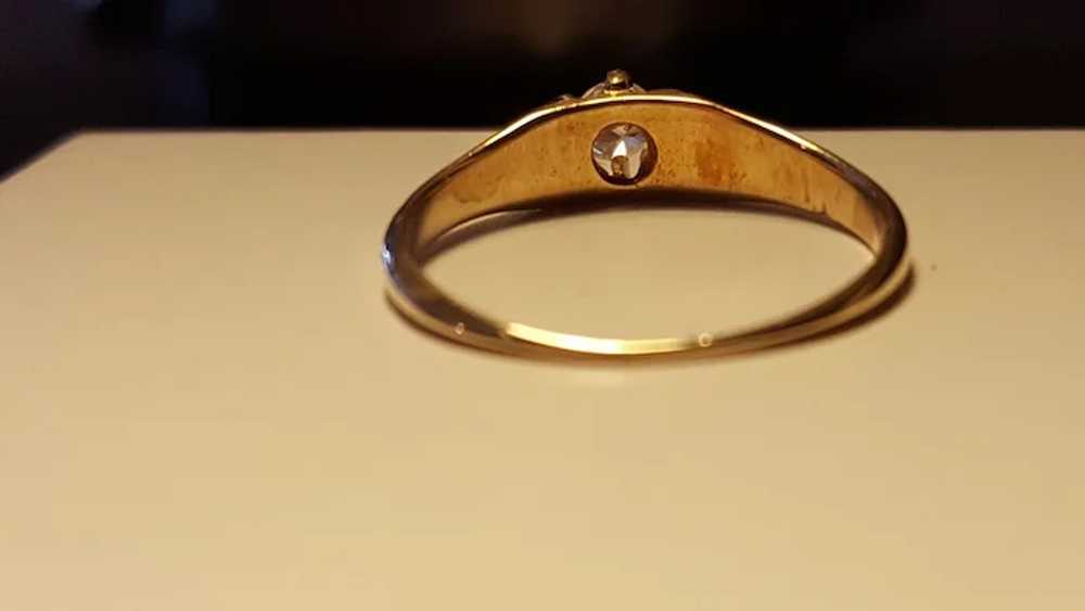 Dainty Vintage Belcher Diamond Ring Size 5 1/2 - image 4