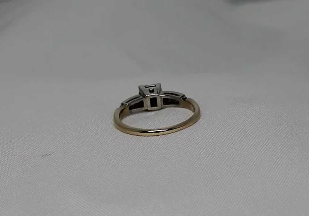 Vintage .25 ctw Diamond Engagement Ring, Two Tone… - image 5