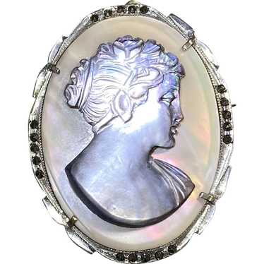 Sterling Mother of Pearl Cameo