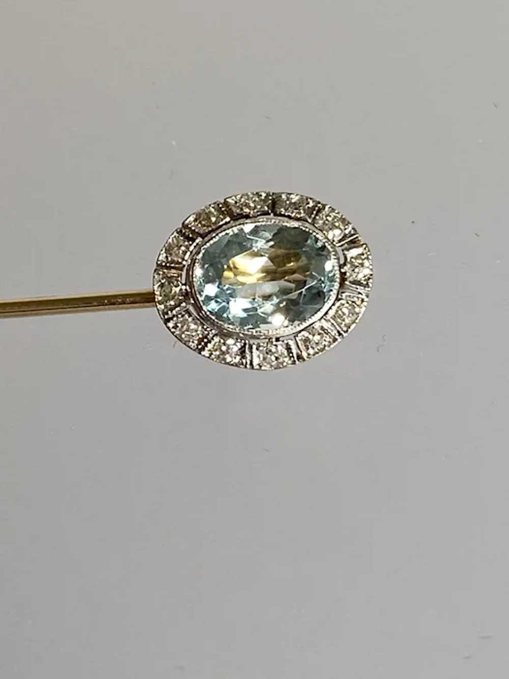 14K Two Tone Gold Stick Pin - image 3