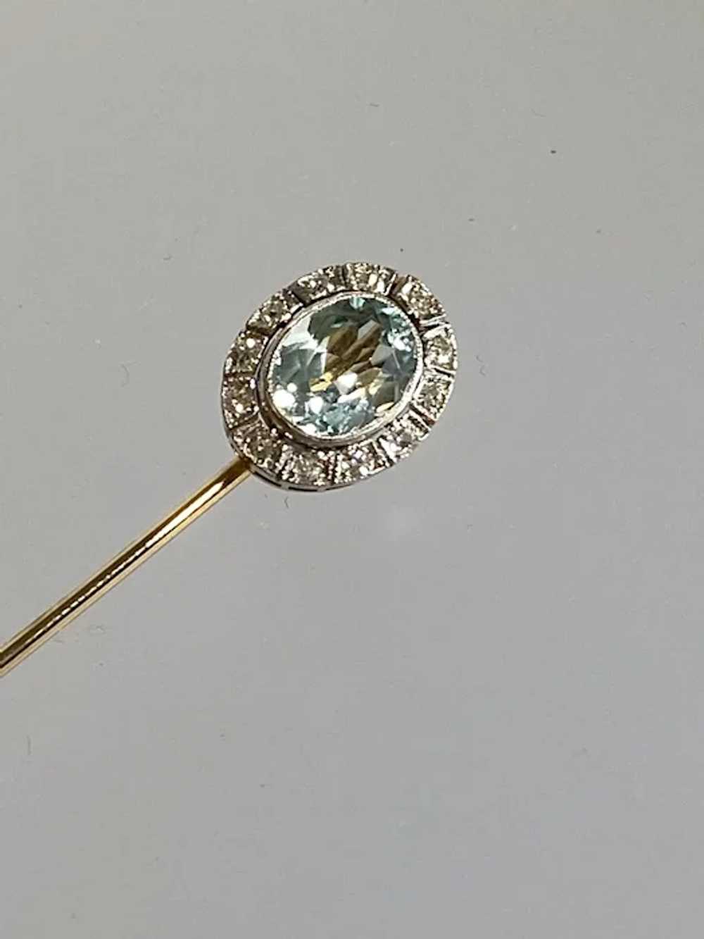 14K Two Tone Gold Stick Pin - image 4