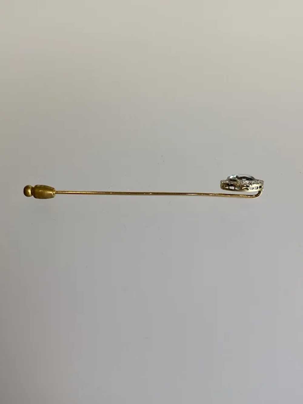 14K Two Tone Gold Stick Pin - image 5