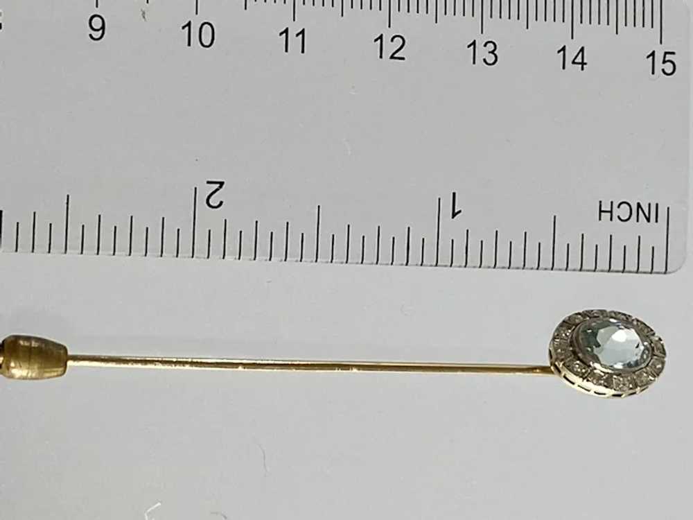 14K Two Tone Gold Stick Pin - image 6