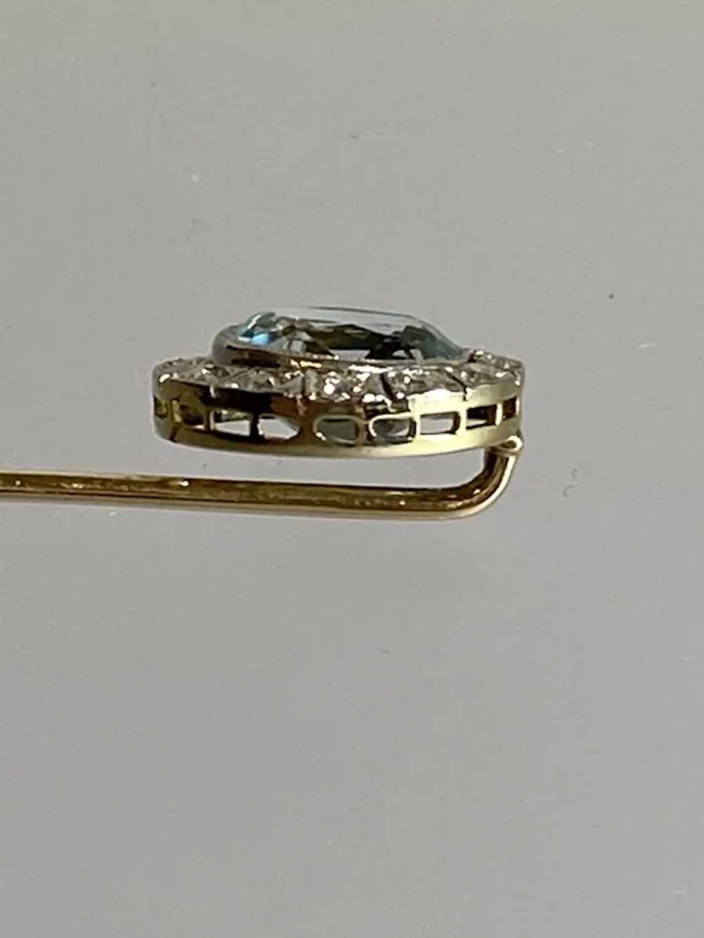 14K Two Tone Gold Stick Pin - image 7