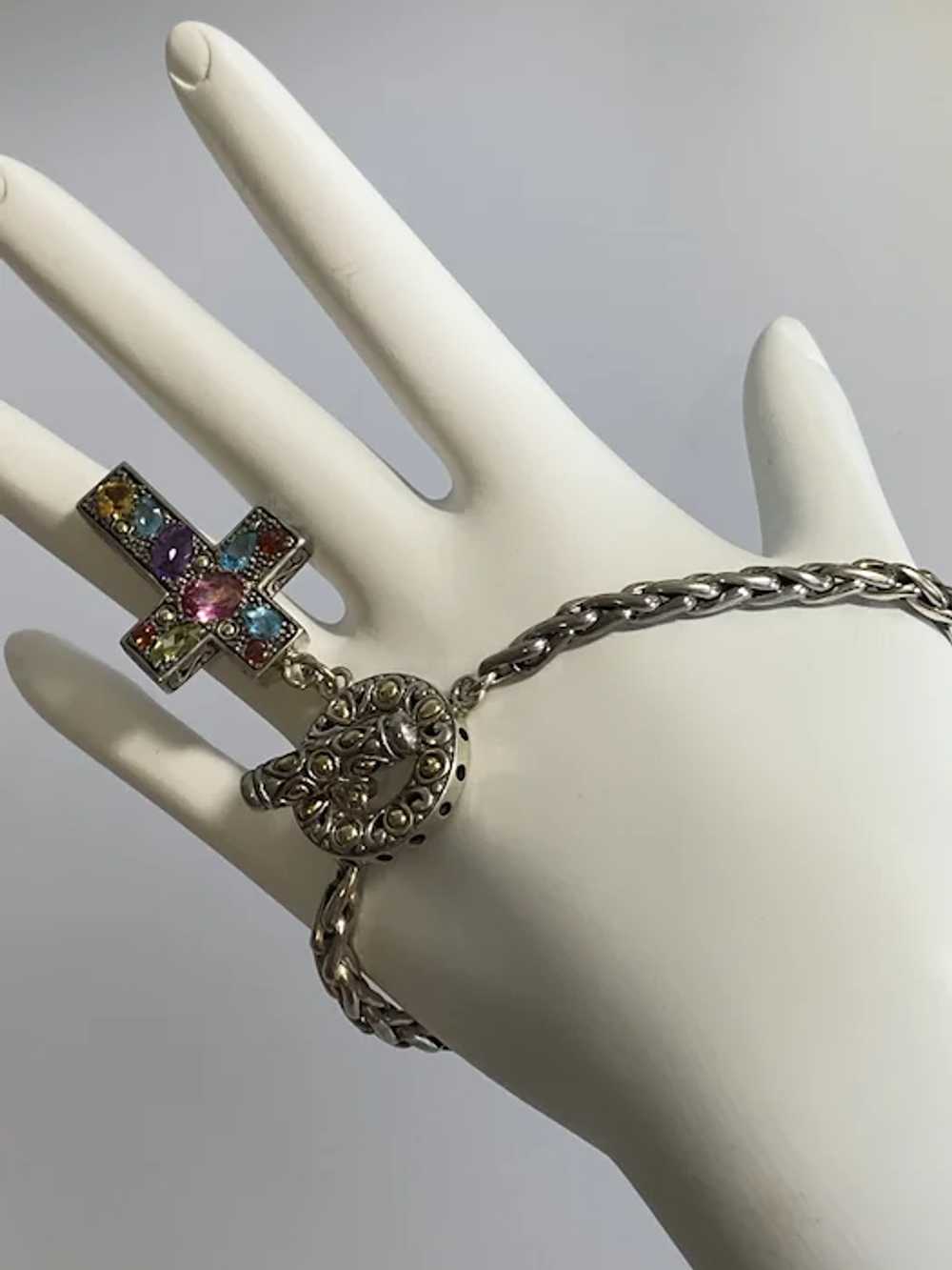 Samuel Benham Sterling & Gemstone Bracelet - image 10