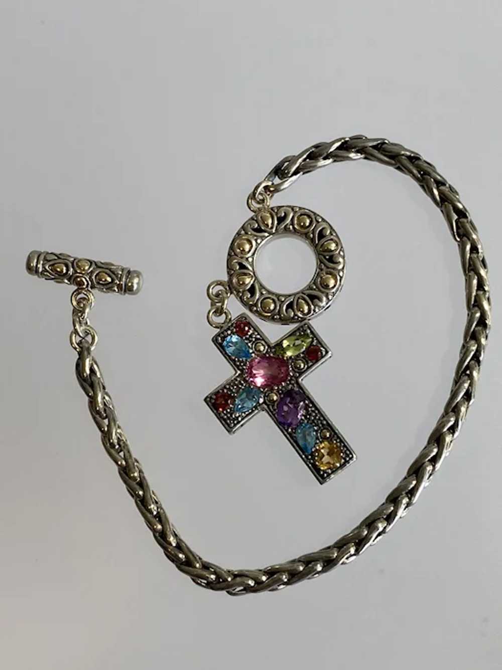 Samuel Benham Sterling & Gemstone Bracelet - image 4