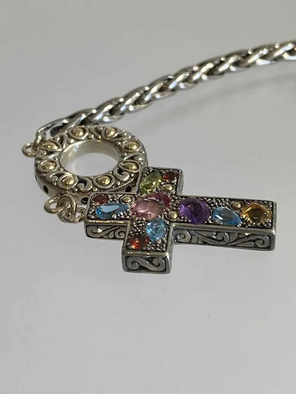 Samuel Benham Sterling & Gemstone Bracelet - image 5