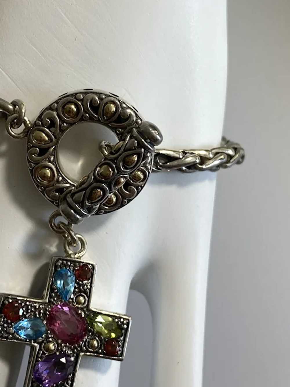 Samuel Benham Sterling & Gemstone Bracelet - image 7