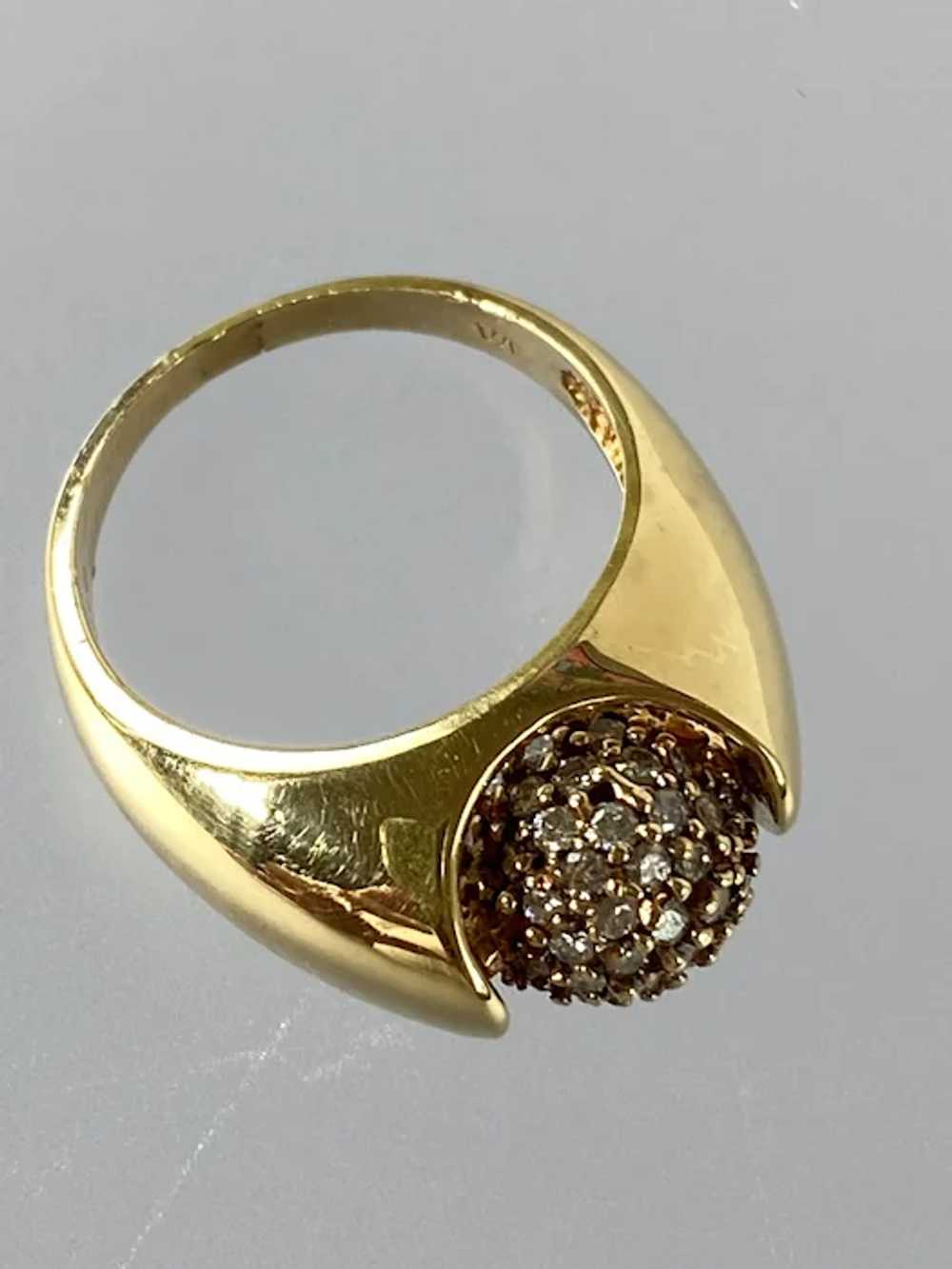 18K Diamond Ball Ring - image 10