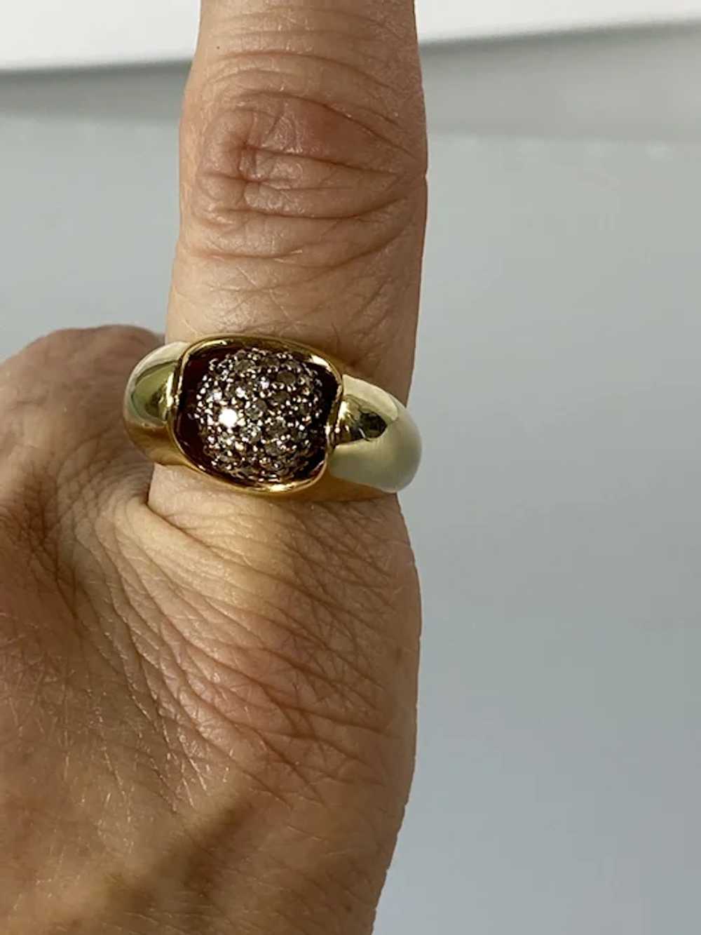 18K Diamond Ball Ring - image 11