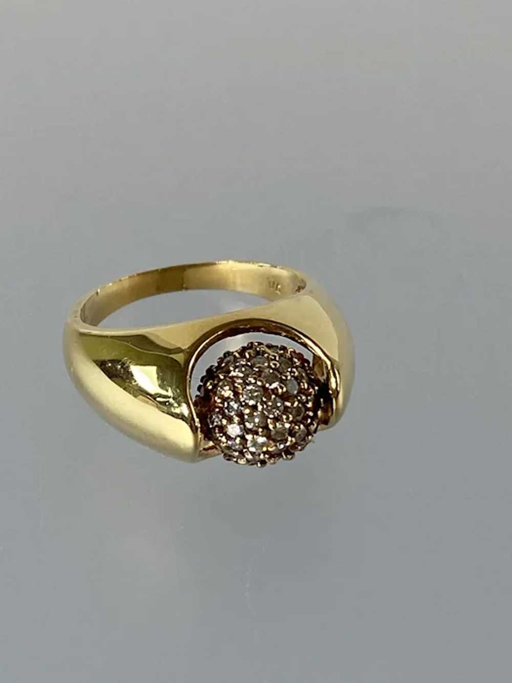 18K Diamond Ball Ring - image 6