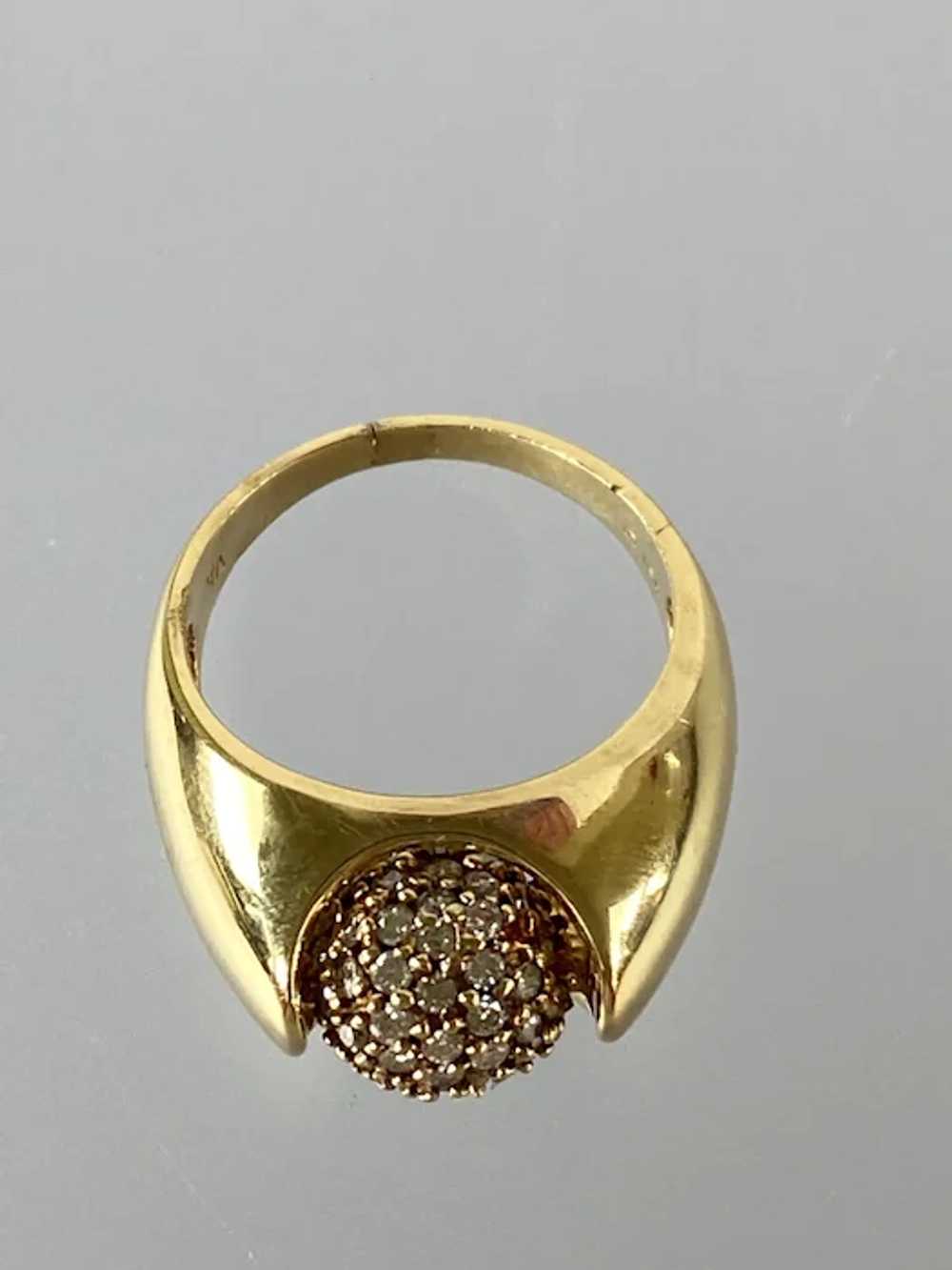 18K Diamond Ball Ring - image 8