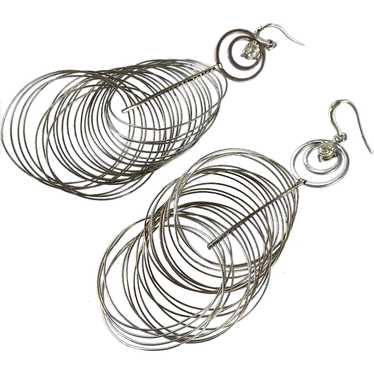 Platinum Hand Rolled Earrings