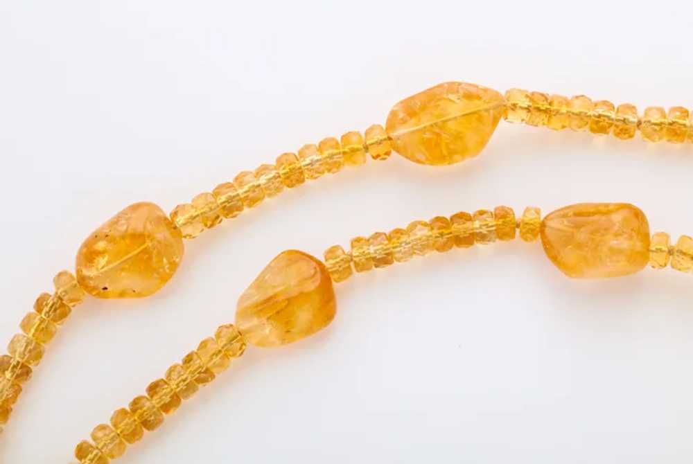 E Rand 18kt Gold Diamond Citrine Necklace - image 3