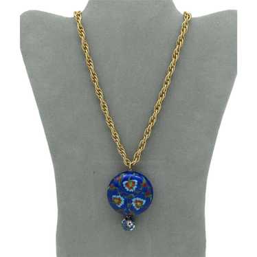 Hobe Cloisonne Pendant on Chain - image 1