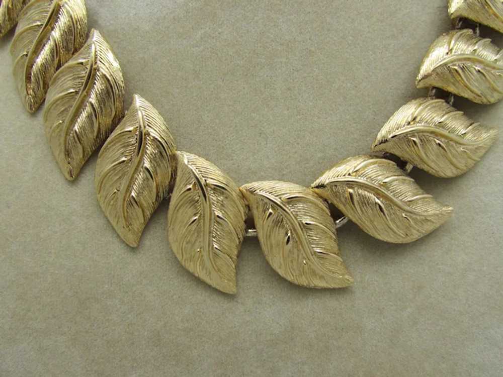 Napier Articulate Leaf Link Necklace - image 4