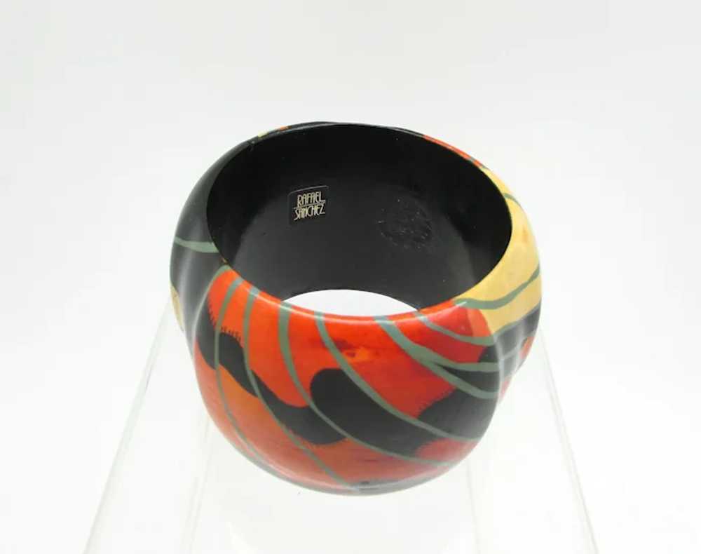 Rafael Sanchez Painted Wood Cuff - image 4