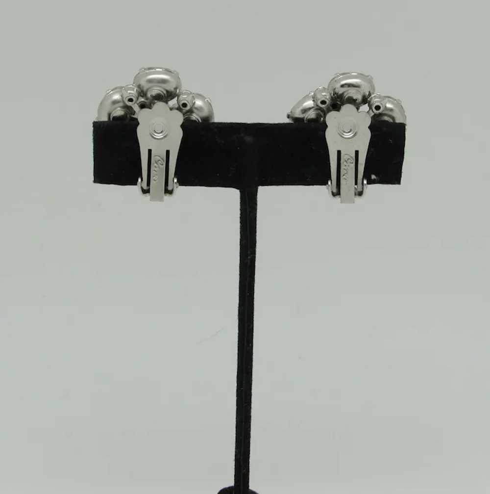 Coro Rhinestone Cluster Earrings - image 4