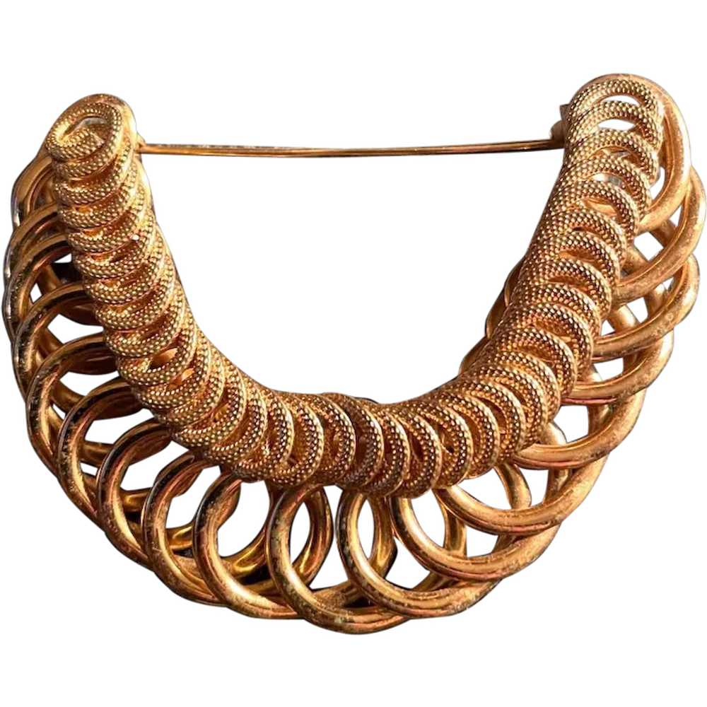 Vintage Signed Napier Coiled Abstract Brooch - image 1