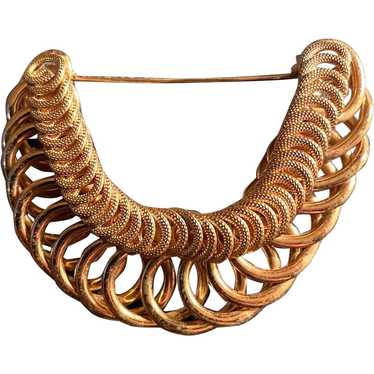 Vintage Signed Napier Coiled Abstract Brooch - image 1