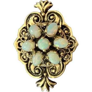 Victorian Revival 14k Gold Brooch Pendant