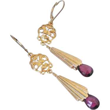 Rhodolite Garnet Gemstone Earrings by Pilula Jula… - image 1