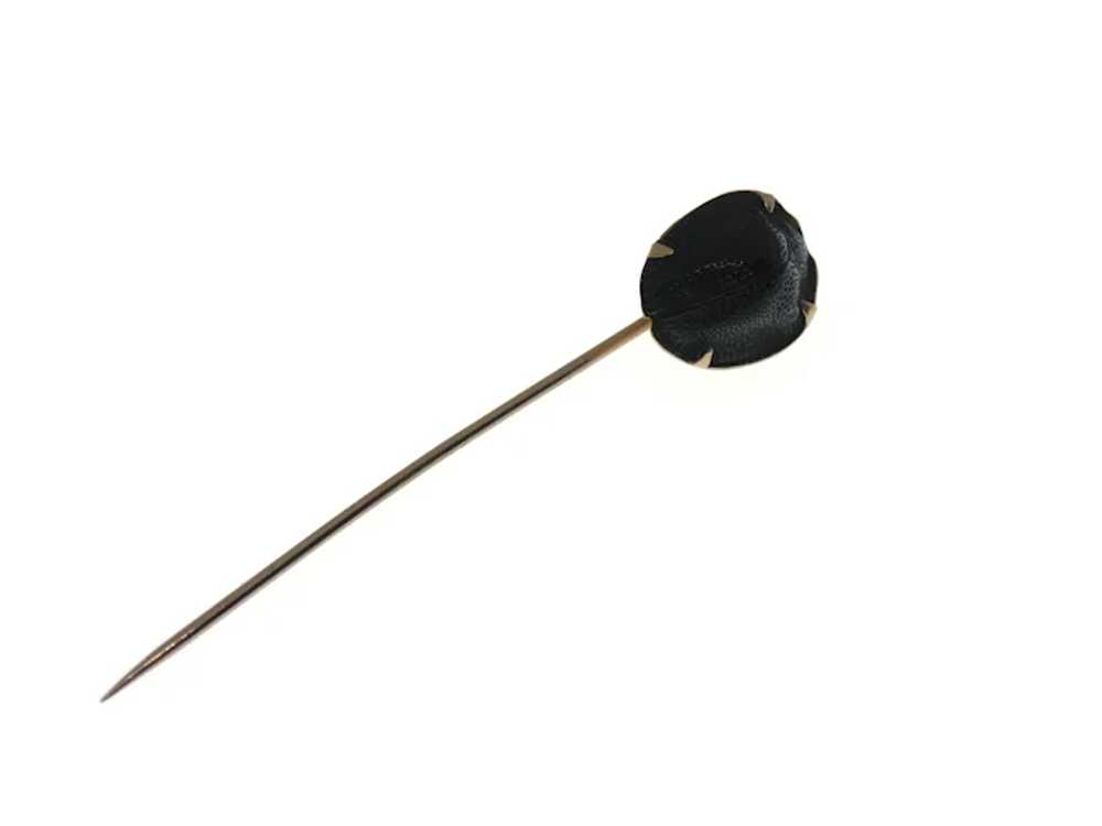 10K Gold Egyptian Scarab Beetle Stick Pin Lapel P… - image 2