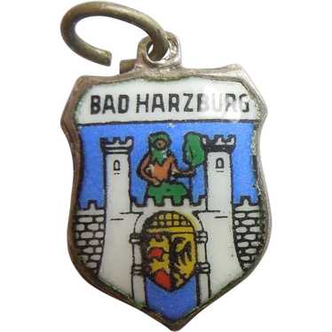 BAD HARZBURG Germany Vintage Enamel and 800 Silve… - image 1