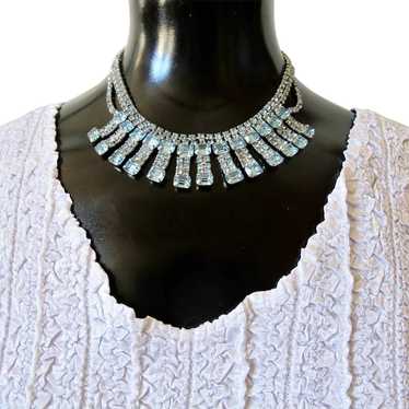 Vintage Light Blue Rhinestone Special Occasion Ch… - image 1