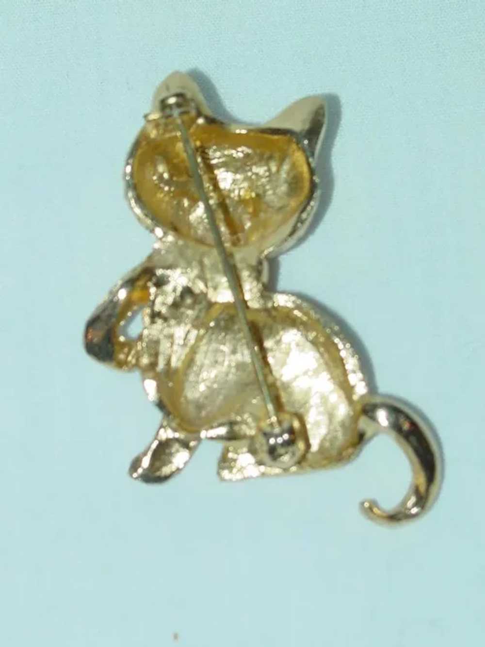 Vintage Kitty Cat Pin / Brooch - image 2