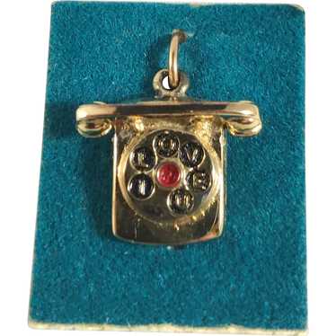 New Old Stock 3D Telephone Charm - I Love You - image 1