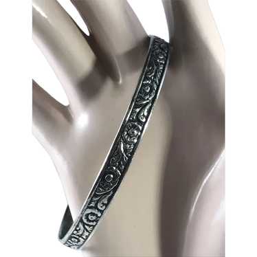 Danecraft Felch and Co Sterling Floral Bangle - image 1