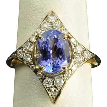 2.6 Carat Tanzanite and Diamond Ring - image 1